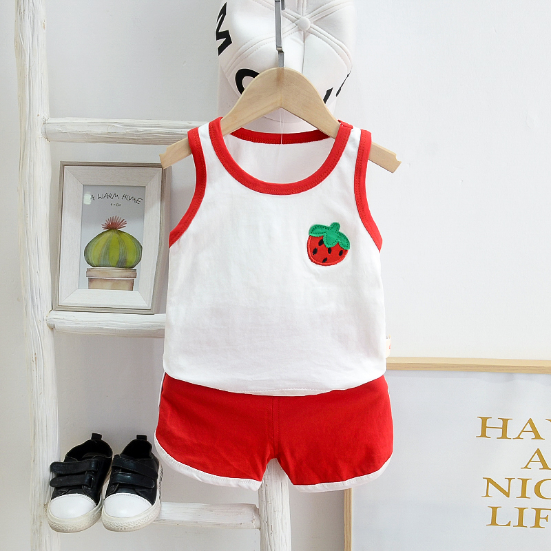 Baby Boy Casual Watermelon Top and Solid Shorts Set (No Shoes )