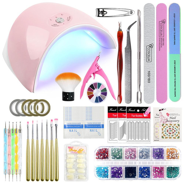 new manicure set with 36w uv led usb lamp dryer extension set for manicure tools for nail art sets nail polish gel