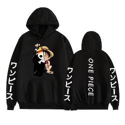 One Piece Monkey D. Luffy Roronoa Zoro Tony Tony Chopper Hoodie Cartoon Manga Anime Front Pocket Graphic Hoodie For Men's Women's Unisex Adults' Hot Stamping 100% Polyester Casual Daily Lightinthebox