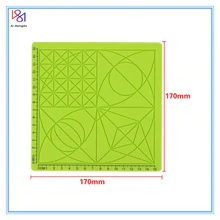 3D Printing Pen Silicone Mat Doodle Pad with Basic Geometric Template Multi-Purpose Design Silicone  for 3D Pen Drawing Stencils