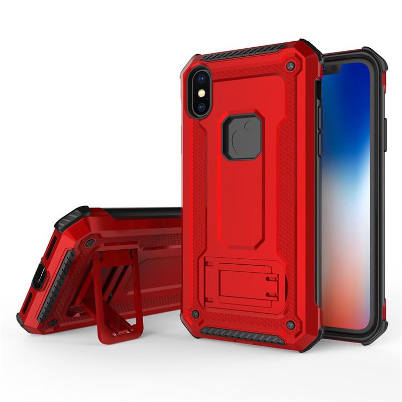 Hybrid Robot Rugged Armor PU PC Kickstand Magnetic Car Case For iPhone XS Max XR X 8 7 6 Samsung S7 Edge S8 S9 S10 Plus S10e Note 9 J4 J6