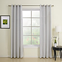 (dos paneles) clásico gris sólida cortina de ahorro de energía