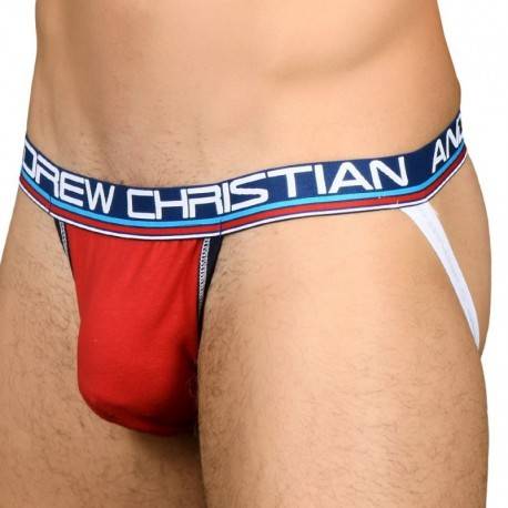 Andrew Christian Almost Naked Cotton Jock - Red S