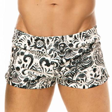 Marcuse Floral Boxer Shorts - Black XS