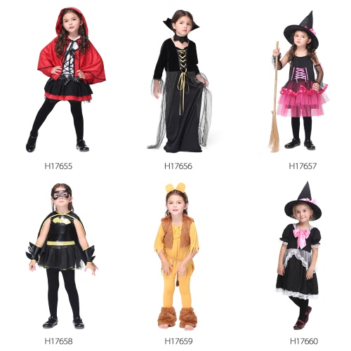 Festnight Fancy Magic Witch Costumes Halloween Children Skirt Suit Cosplay Girls Costume Party Clothes