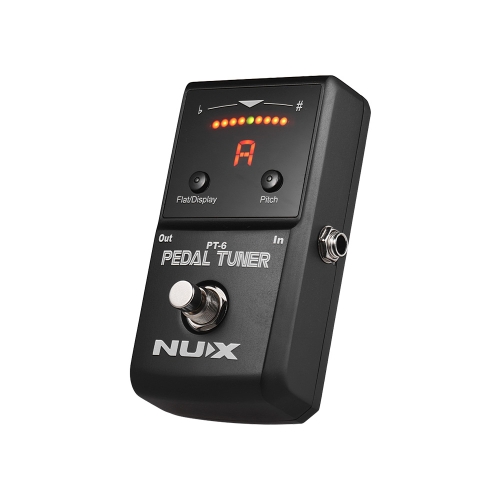 NUX PT-6 Chromatic Tuner Pedal Supports Flat & A4 Tuning LED Display Full Metal Shell