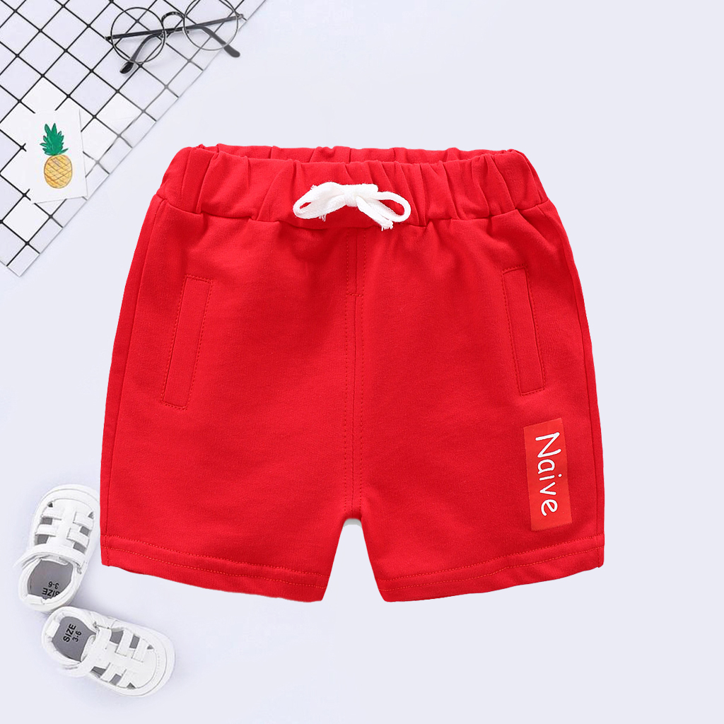 Baby/ Toddler's Solid Letter Print Shorts