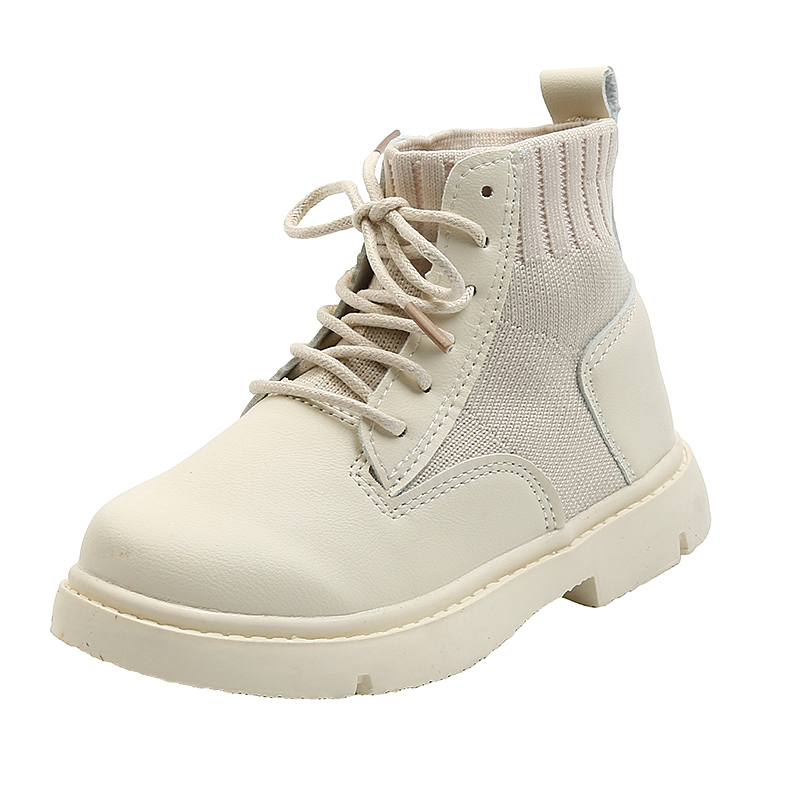 Toddler / Kid Girl Solid Lace-up Casual Boots