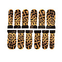 12pcs del estampado leopardo pegatinas del arte del clavo marca de agua c4-004