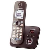Panasonic KX TG6821 - Schnurlostelefon - Anrufbeantworter mit Rufnummernanzeige - DECT - Mokkabraun (KX-TG6821GA)