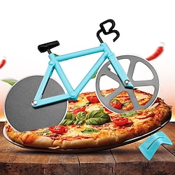 Bicycle Pizza Cutter Stainless Steel Creative Pizza Roller Cutter Two Wheels Kitchen Tools Lightinthebox