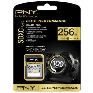 PNY Elite Performance - Flash-Speicherkarte - 256GB - UHS Class 3 / Class10 - SDXC UHS-I (SD256ELIPER-EF)