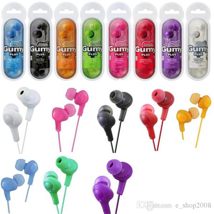 Gumy Headphones Earphones HA FX5 earphone Gumy Plus inner ear headphones with comfortable fit sound-isolation without mic nano colors