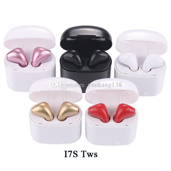 I7S TWS Wireless Bluetooth Headphones Earbuds Earphones With Charger Dock V4.2 Stereo Headphone Bluetooth Earbuds For IPhone Android PC