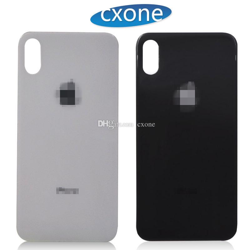 Housing Tempered Glass Case For iPhone X iPhonex Back Cover Tempered Glass Without Frame Replacement with glue