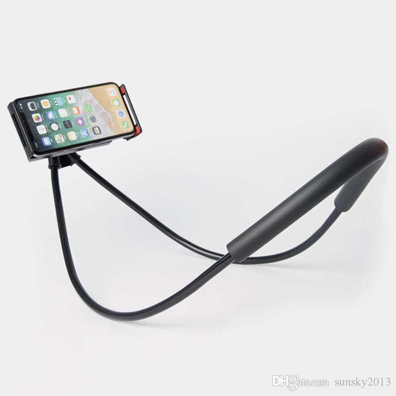 Lazy Hanging Neck Bracket Universal 360 Degree Rotation Flexible Phone Selfie Holder Snake-like Neck Bed Mount Anti-skid For iPhone Android
