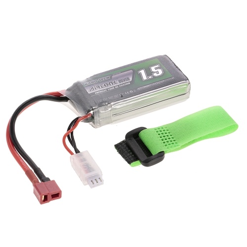 7.4V 1500mAh 60C 2S Rechargeable Li-Po Battery with T Plug for RC Racing Drone Quadcopter Helicopter Airplane Car Truck