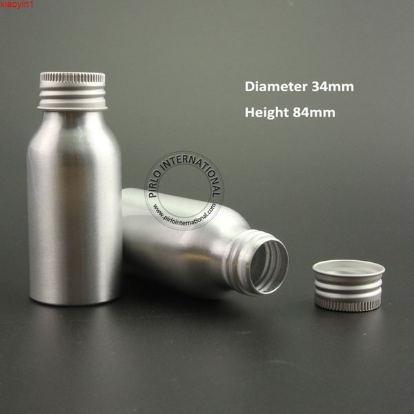 20pcs/Lot Wholesale 50ml Aluminum Cosmetic Container Small 50g Empty Bottle 5/3OZ Vial Travel Packaging Refillable Casegood qualtity