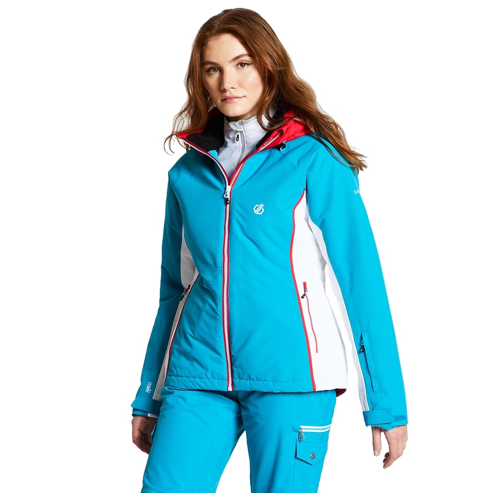 Dare 2b Womens Thrive Waterproof Breathable Ski Coat Jacket UK Size 12- Chest Size 36' (92cm)