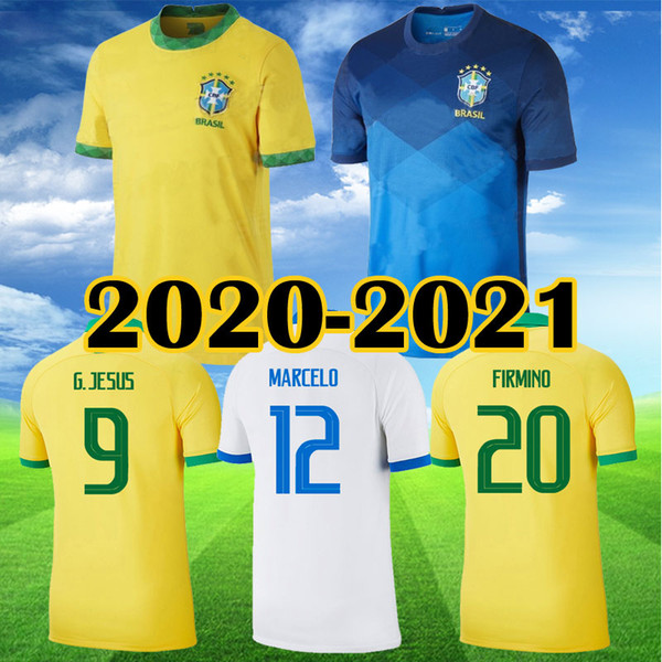 2019 2020 2021 Copa america P COUTINHO FIRMINO NERES JESUS Soccer Jerseys MARCELO brasil Football Shirt camisa de futebol Kit
