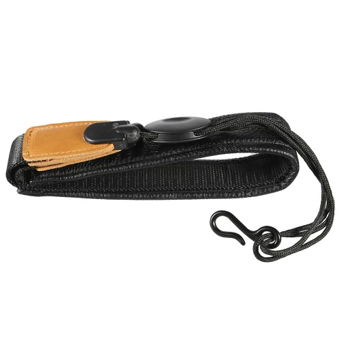 Adjustable Soft Leather Saxophone Sax Neck Strap with EVA Padded Metal Hook