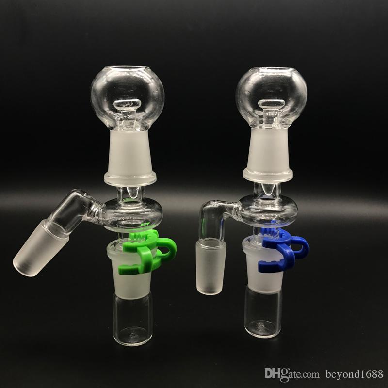 Glass Reclaim Catcher Adapter 14mm 18mm Male Female 45 90 With Reclaimer Dome Nail Ash Catcher Adapter For Glass Water Bongs Dab Rigs