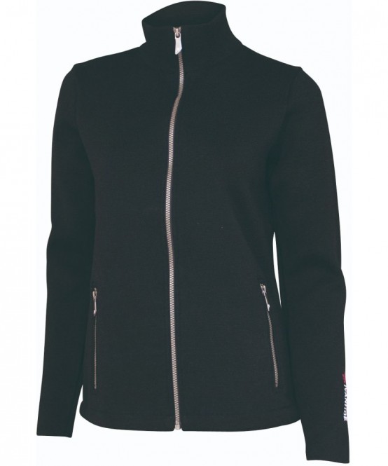 Ivanhoe of Sweden Flisan Full Zip Jacket Women - Merinojacke - black - Gr.40
