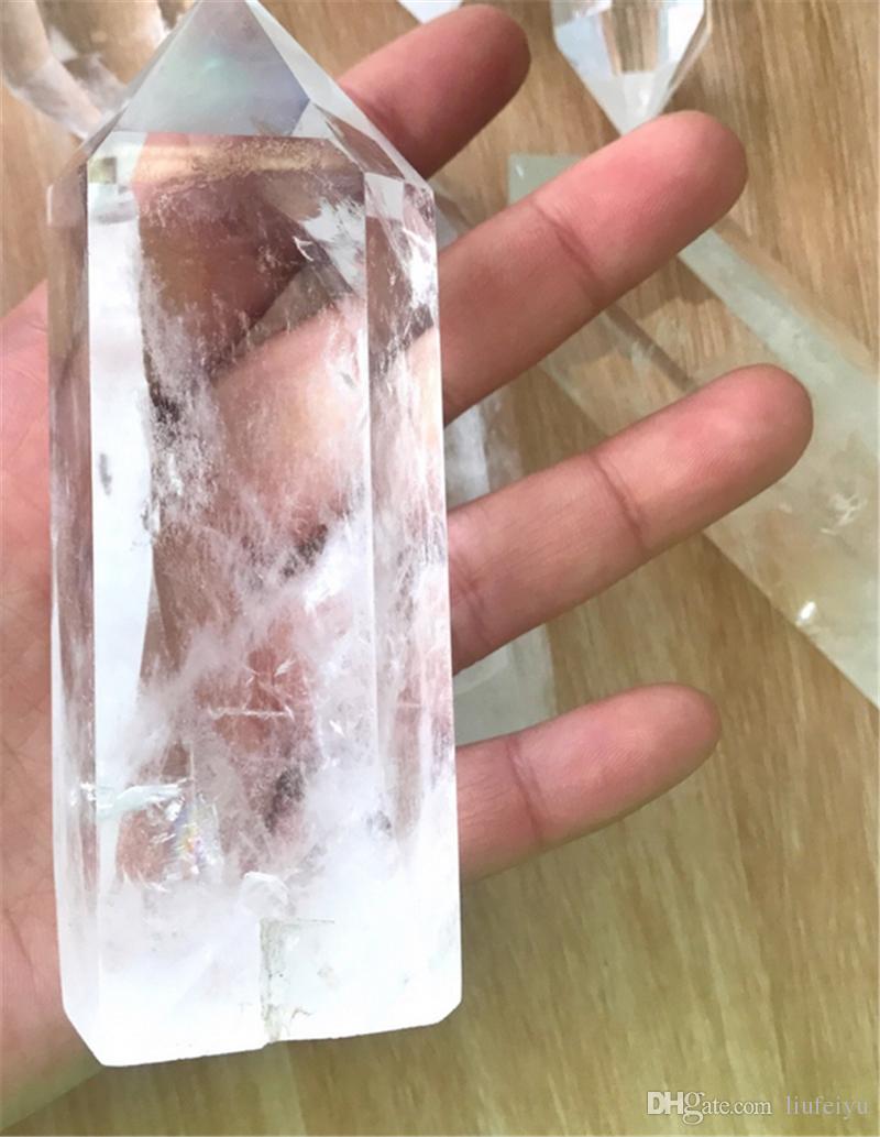 1 pcs 120g 100% natural clear quartz point white crystal wand as gift for selling crystals healing