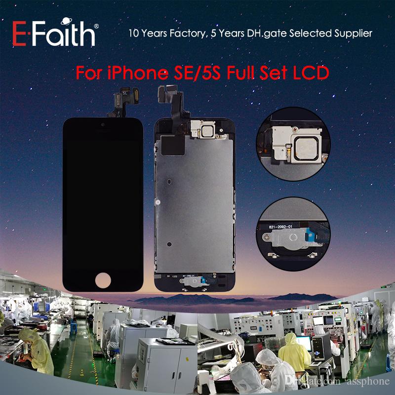 Grade A+++ Quality For iPhone 5S Full Complete with Digitizer Bezel Frame+Home Button+Front Camera Full Assembly & Free DHL Shiping