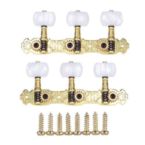 Alice AOS-022V1P 2pcs(L&R) High-Grade Gold-plated Acoustic Classical Guitar Machine Heads Tuning Keys Pegs String Tuners