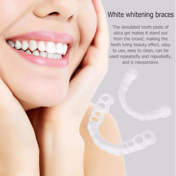 MAANGE Upper & Lower Teeth Veneers Anti-true Braces Snap On Smile Teeth Whitening Denture Teeth Comfortable Veneer Cover