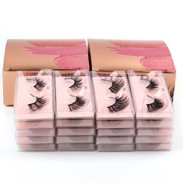 handmade wholesale lash in bulk fluffy dramatic false eyelashes extension soft long 3d mink lashes natural faux cils