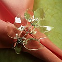 Branche, Feuille, Fleur Perles En Multi Color Rond de serviette, acrylique Beades, 3.5cm, ensemble de 12,