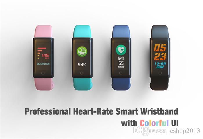 2017 Bluetooth Bracelet with Heartrate Monitor Blood Pressure Smart Watch For IOS Android Smartphone Smartwatches Activity Type Vibrating