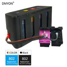 DMYON 802 XL CISS Bulk Ink Compatible for Hp 802 for 1510 1000 1010 1050 1511 2000 2050 3050 3512 4500 J110a J210a J510a Printer