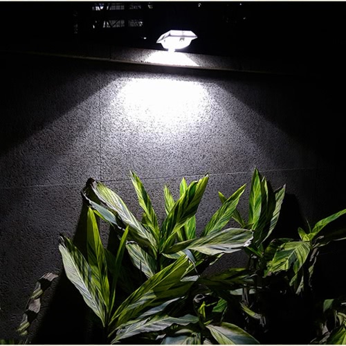 3W 6LED Solar Powered PIR Motion Sensor Wall Mount Lamp Security Outdoor Light Dusk to Dawn Auto On/Off with Bright/Dim Mode for Garden Door Street Path Yard