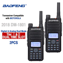 2pcs Baofeng DM-1801 Ham Radio Walkie Talkie 50Km Vhf Uhf Dual Time Slot DMR Radio Digital Analog DM 1801 Taki Walki Transceiver