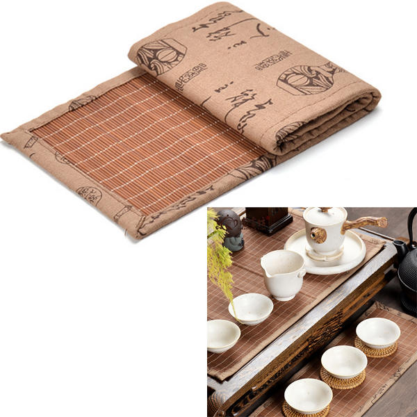 Bamboo Tea Ware Mat Tea Tray Cup Mat Coaster Kungfu Tea Accessaries