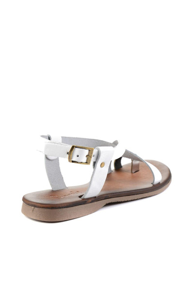 Bambi Genuine Leather White Women 'S Sandals H06851621