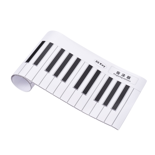 Fingering Version 88 Keys Piano Keyboard Fingering Practice Chart Sheet con Notes & Stave Reference Piano Teaching Guide Herramienta de ayuda para estudiantes de Bebinners Kids
