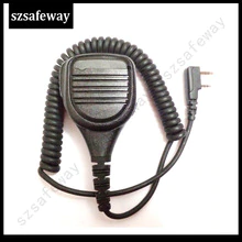 Remote quality waterproof IP54 two way radio speaker mic for Kenwood two pins TK-320,TK3107 free shipping
