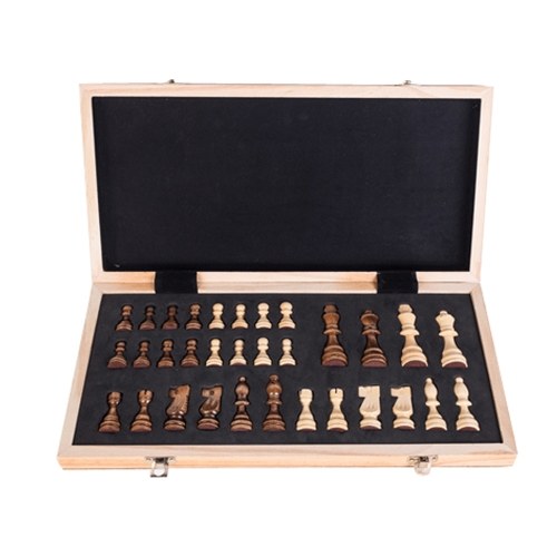 Tablero de ajedrez magnético de madera portátil Tablero plegable Juego de ajedrez