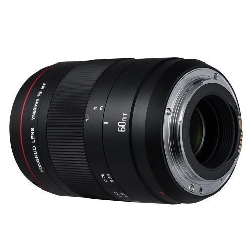 YONGNUO YN60mm F2 MF 0.234m Macro Lens Manual Focus for Canon EOS 70D 5D2 5D3 600D DSLR Camera