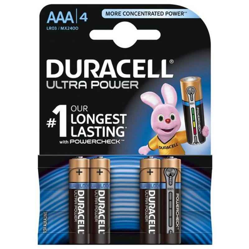 Duracell Ultra Power AAA Batteries - 4 Pack