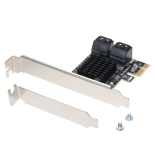 PCIE-zu-SATA-Karte PCI-E-Adapter PCI Express zu SATA3.0-Erweiterungskarte 4Port SATA III 6G für SSD-Festplatte
