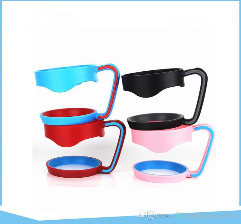 Anti-slip Plastic Cup Handle Cup Holders Stainless Steel Insulated Tumbler Mug Handle Plastic Hander for 9 color KKA4259