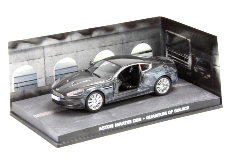 Aston Martin DBS with Damage Detail from James Bond in Dark Grey (1:43 scale by Ex Mag DY110)