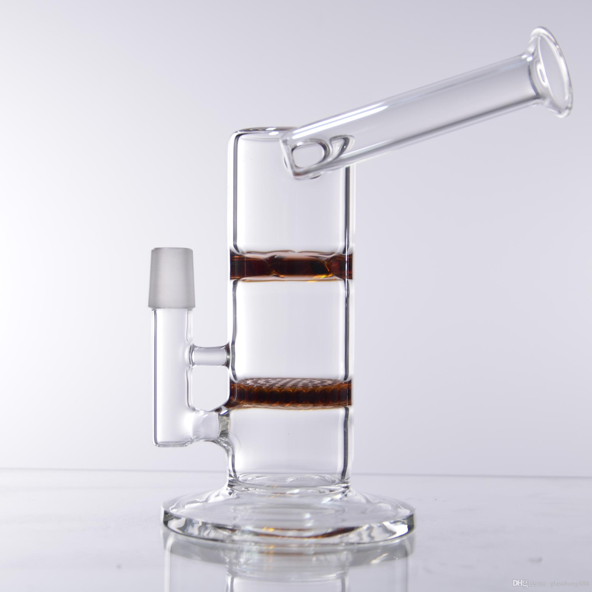 the latest perfect design perc Honeycomb ball Percolator recycler 7" oil rigs glass bong in stock free shipping