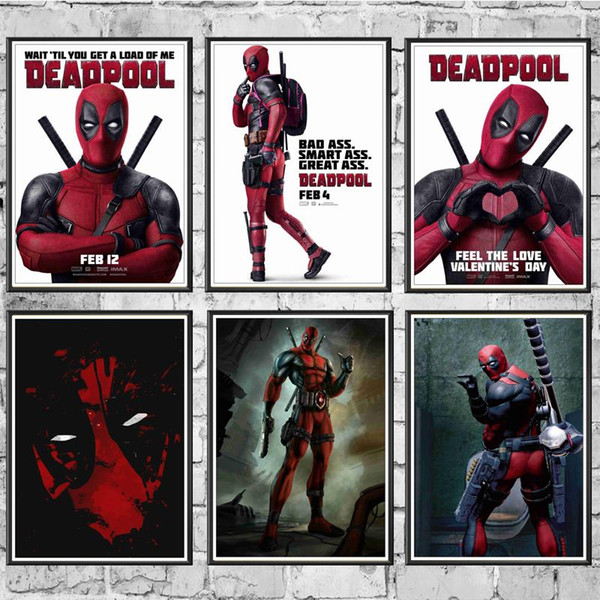 marvel movie comic posters deadpool good quality painting coated poster white paper for home bar wall decor/stickers