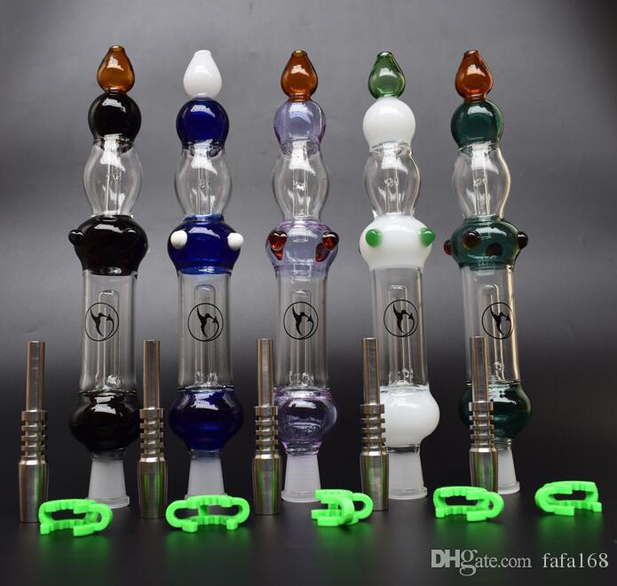 Hot Selling NC with Titanium Tip Titanium Nail Honey Straw Concentrate Glass Pipe Glass Bongs